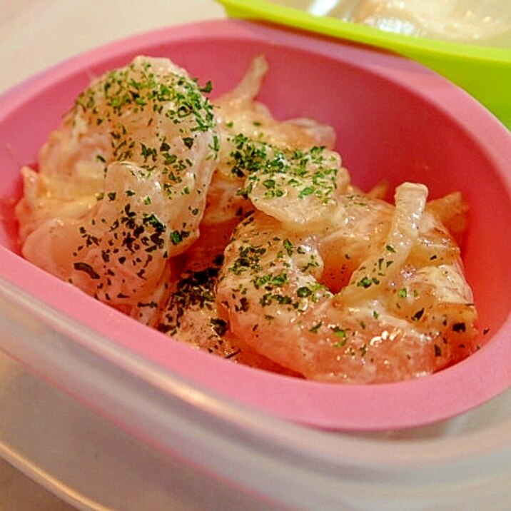 お弁当 新玉ねぎとバナメイエビのマヨ炒め レシピ 作り方 By ぷ みぃまま 楽天レシピ